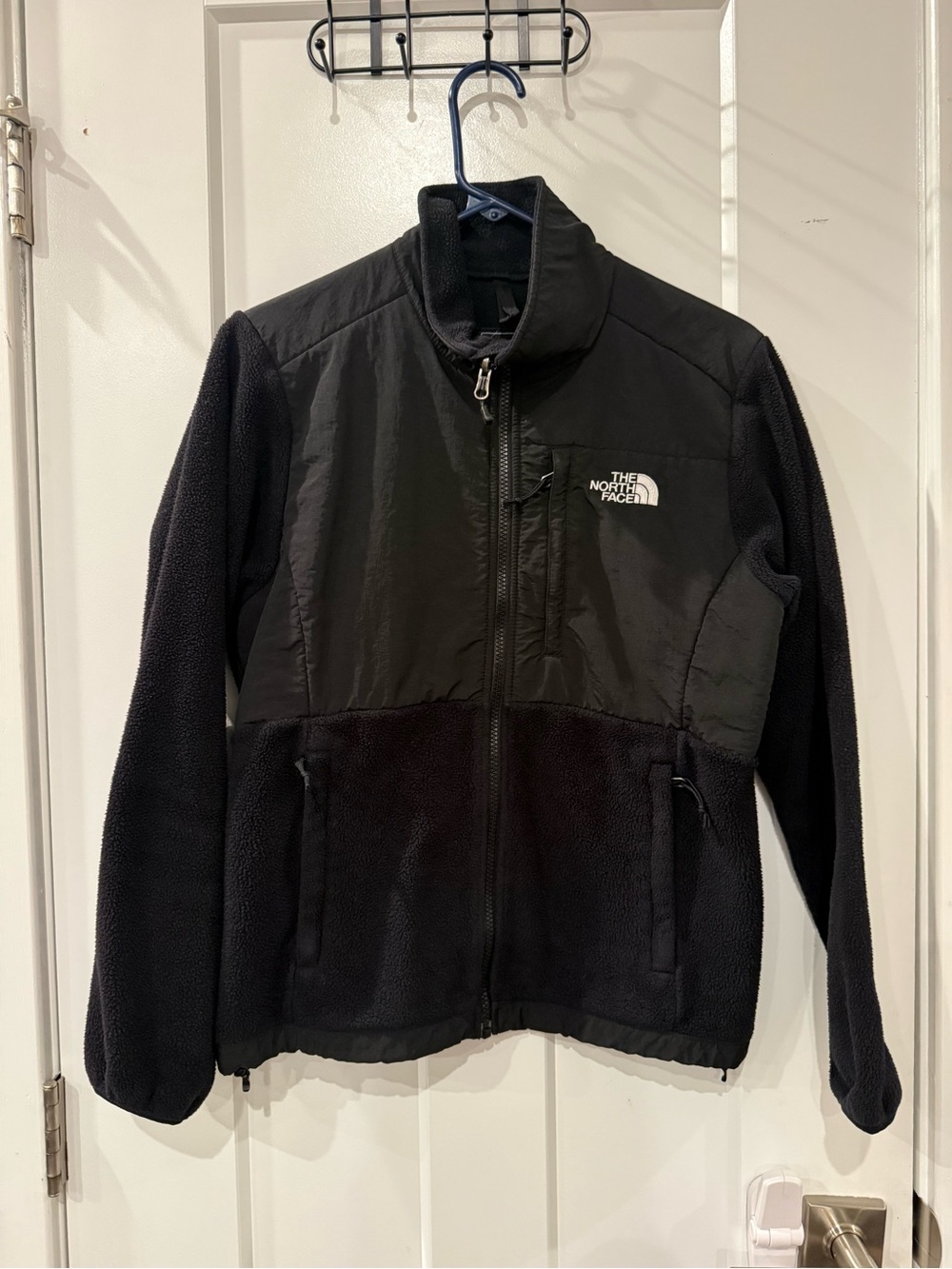 The North Face Black Lightweight Fleece Jacket with Wind Panels and Zip Pockets